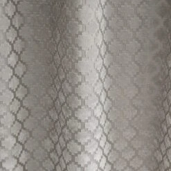 Dunelm Cut Velvet Silver Thermal Pencil Pleat Curtains -Best Curtain Shop 30778119 alt02