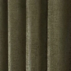 Dunelm Chenille Olive Thermal Eyelet Door Curtain -Best Curtain Shop 30778532 alt02