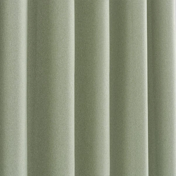 Dunelm Luna Brushed Sage Blackout Eyelet Door Curtain 3 Dunelm Luna Brushed Sage Blackout Eyelet Door Curtain - Image 3