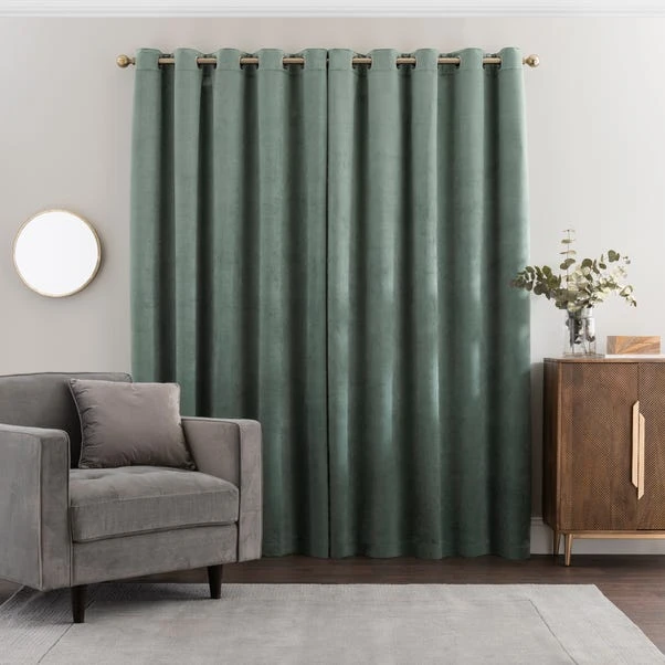 Dunelm Isla Thermal Ultra Blackout Lilypad Eyelet Curtains 4 Dunelm Isla Thermal Ultra Blackout Lilypad Eyelet Curtains - Image 4