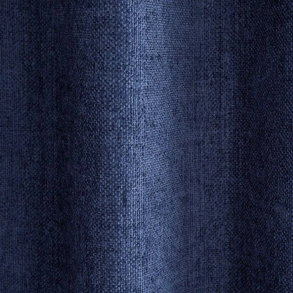 Dunelm Ensley Chenille Thermal Luxe Navy Eyelet Curtains 3 Dunelm Ensley Chenille Thermal Luxe Navy Eyelet Curtains - Image 3
