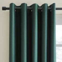 Dunelm Berlin Bottle Green Thermal Blackout Eyelet Curtains