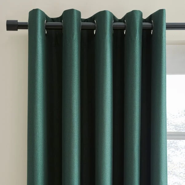 Dunelm Berlin Bottle Green Thermal Blackout Eyelet Curtains 1 Dunelm Berlin Bottle Green Thermal Blackout Eyelet Curtains