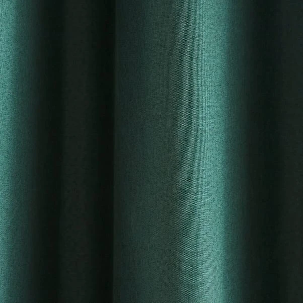 Dunelm Berlin Bottle Green Thermal Blackout Eyelet Curtains 3 Dunelm Berlin Bottle Green Thermal Blackout Eyelet Curtains - Image 3