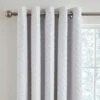 Dunelm Edison Embossed Textured White Blackout Eyelet Curtains