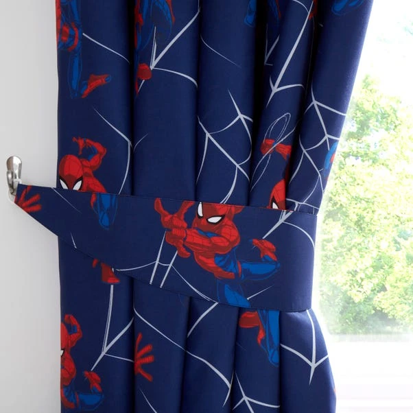 Marvel Spider-Man Thermal Blackout Eyelet Curtains 2 Marvel Spider-Man Thermal Blackout Eyelet Curtains - Image 2