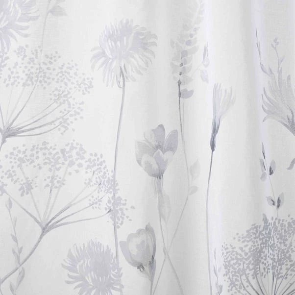 Catherine Lansfield Meadowsweet Floral Slot Top Voile Curtain Panel 3 Catherine Lansfield Meadowsweet Floral Slot Top Voile Curtain Panel - Image 3