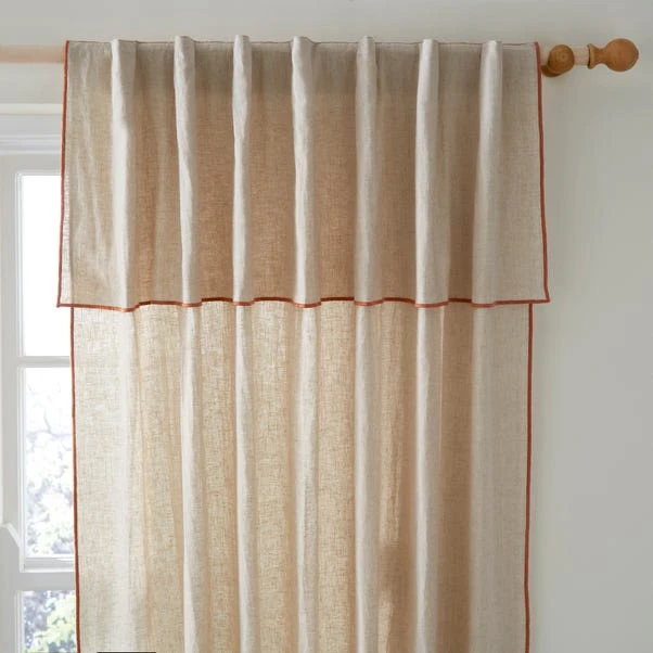 Dunelm Arizona Terracotta Hidden Tab Top Voile 1 Dunelm Arizona Terracotta Hidden Tab Top Voile