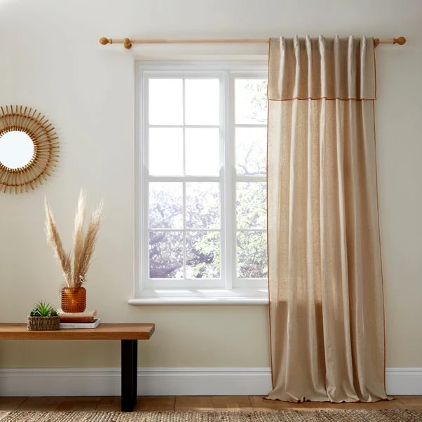 Dunelm Arizona Terracotta Hidden Tab Top Voile 2 Dunelm Arizona Terracotta Hidden Tab Top Voile - Image 2