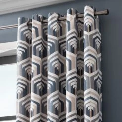 Dunelm Elements Archer Pacific Blackout Eyelet Curtains