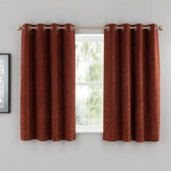 Dunelm Animal Cut Velvet Copper Eyelet Curtains -Best Curtain Shop 30808492 alt05