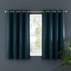 Dunelm Satin Peacock Eyelet Curtains -Best Curtain Shop 30808622 alt05
