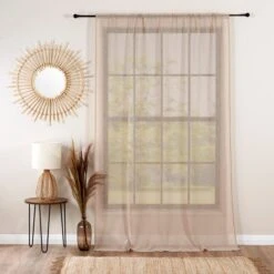 Dunelm Recycled Polyester Natural Slot Top Voile -Best Curtain Shop 30808986 alt03