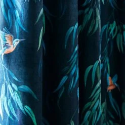 Natural History Museum Kingfisher Peacock Pencil Pleat Curtains 7 Natural History Museum Kingfisher Peacock Pencil Pleat Curtains -Best Curtain Shop 30810079 alt02