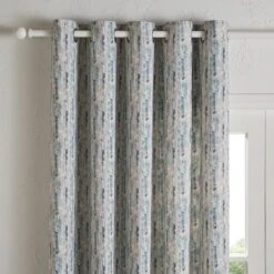 Natural History Museum Shoreline Seafoam Eyelet Curtains
