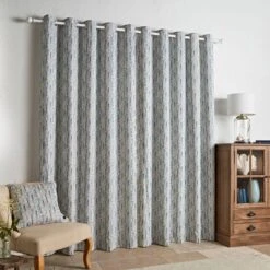 Natural History Museum Shoreline Seafoam Eyelet Curtains -Best Curtain Shop 30810103 alt04